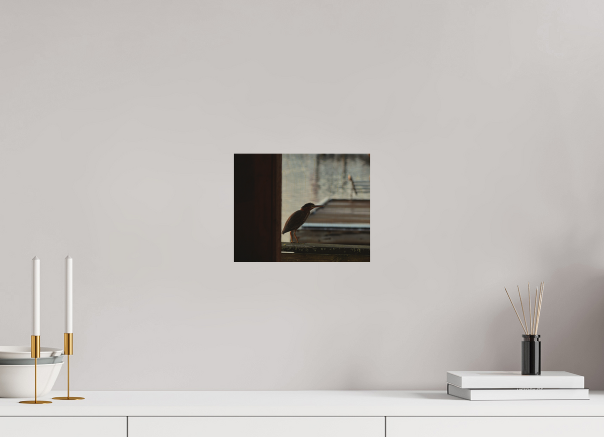 10 x 8″, Wood Prints The Dockside Heron